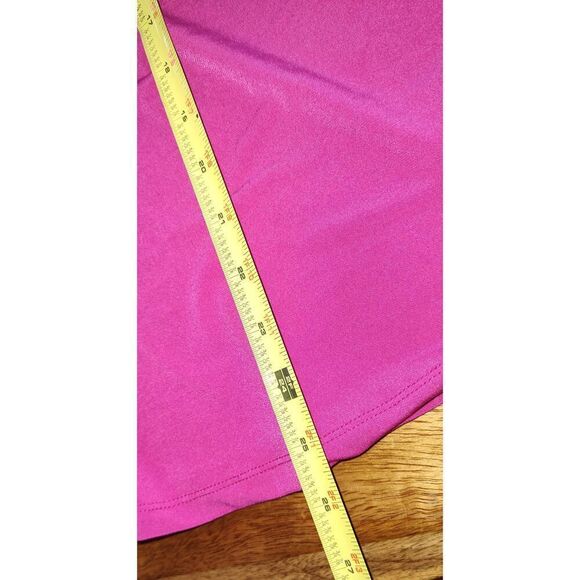 Torrid Size 00 Fushia v neck blouse flowy polyester spandex blend - Picture 7 of 14
